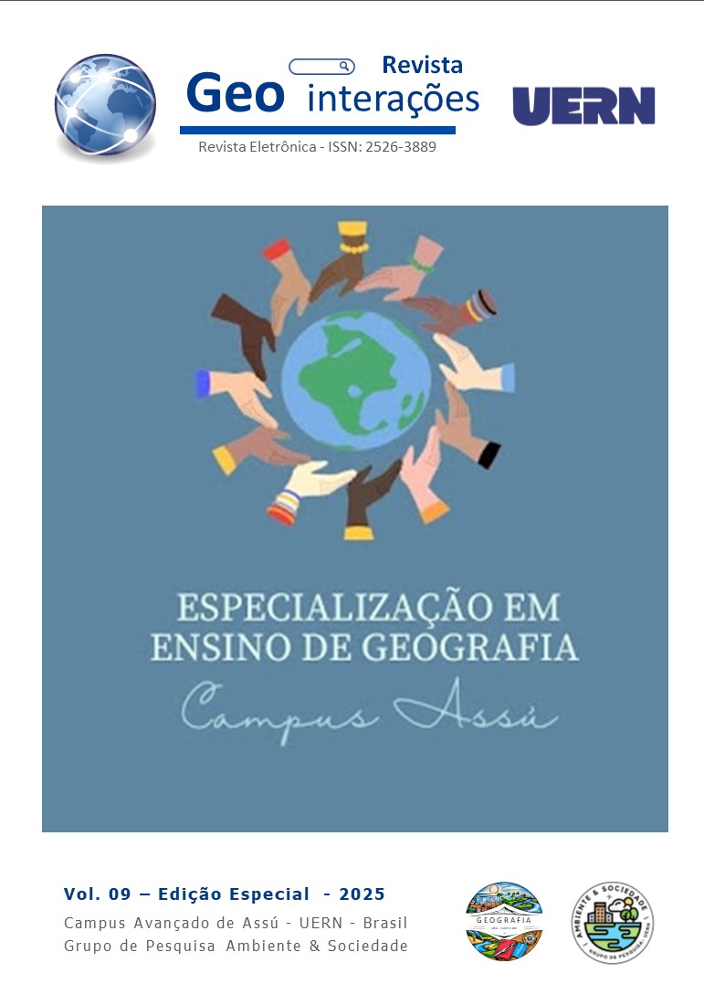 					Visualizar v. 9 n. 1 (2025): Edição Especial - Especialização em Ensino de Geografia -Revista Geointerações 
				